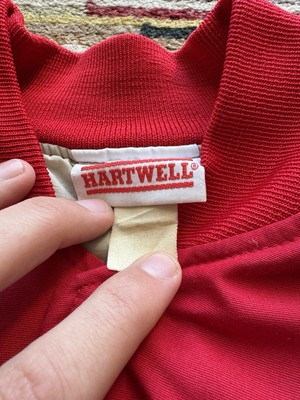 Vintage 80s Hartwell Bomber Jacket Mens XL Red Arnolds Minnesota Tractors