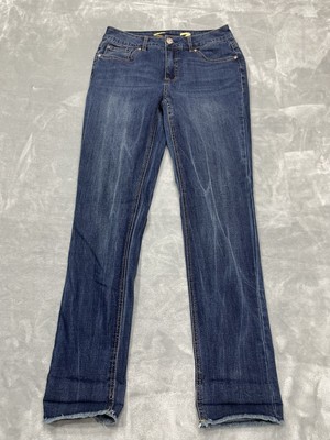 Seven7 Jeans Womens 4 Blue Weekend Slim Fit Straight Stretch Medium Wash Denim