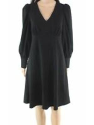 

CALVIN KLEIN Женское черное платье до колен с V-образным вырезом Wear To Work Empire Waist Dress, Черный