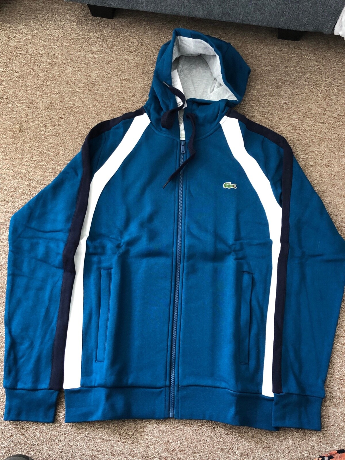 LACOSTE ジップアップジャケット US XS Men's Branded Zip-Up Sweatshirt - Sweaters & Sweatshirts
