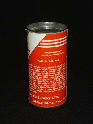 Vintage Badminton Carlton Popular Shuttlecocks Can (empty)