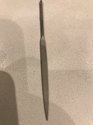 Nicholson, 4'' Flat 4 cut (Sharp Point) Round Handle Needle File,  New 