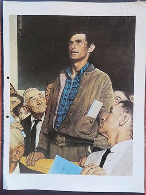 ARTIST Norman Rockwell FREEDOM OF SPEECH 1943 Print