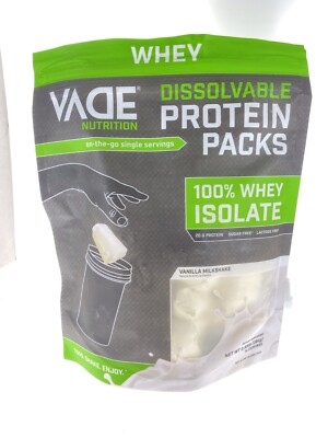 VADE Nutrition - Protein Scoops - 100% Whey Isolate - Vanilla  1.6 lbs - 8/2023