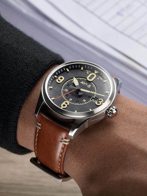 Pre-owned Avi-8 Spitfire Smith Automatic Woolston Watch - Brand