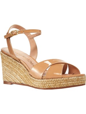 Женские эспадрильи STUART WEITZMAN бежевого цвета на платформе 1 Rosemarie на танкетке 9,5