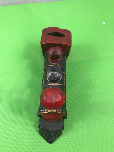 Vintage Cast Iron Locomotive Train Coin Bank 8