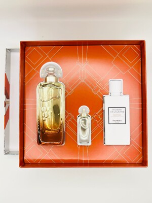 UN JARDIN SUR LA LAGUNE by HERMES 3.3 EDT + .23 mini + 2.7 oz ~ 3 Pics Gift Set