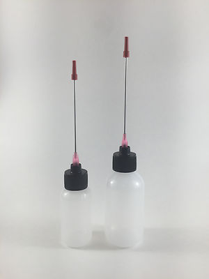 Plastic Squeeze Bottles 1oz, 2oz with 3 inch Stainless Steel Applicators 