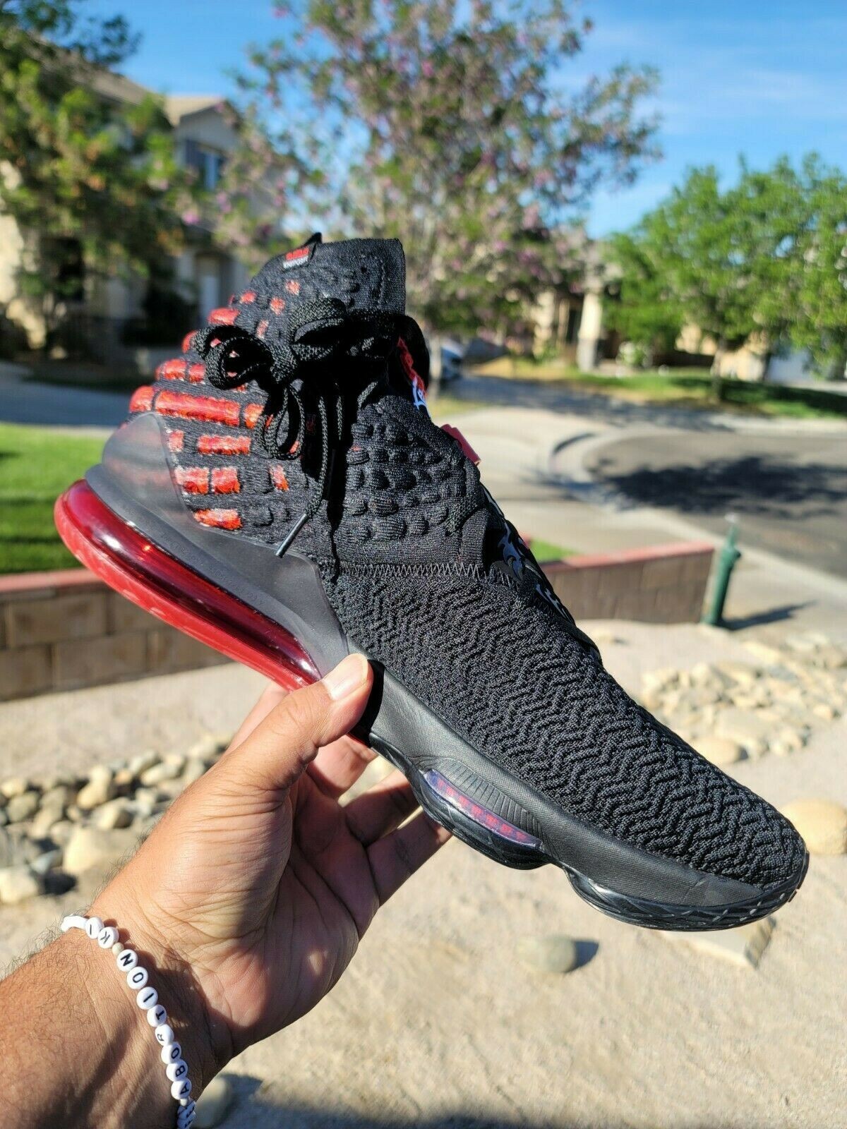 black and red lebron james shoes
