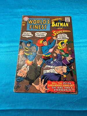 WORLD'S FINEST #168, AUG. 1967, BATMAN! SUPERMAN! FINE MINUS CONDITION