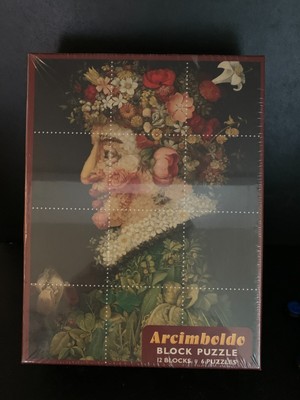 New Sealed Arcimboldo Block Puzzle 12 Blocks 6 Puzzles Pomegranate Kids OOP