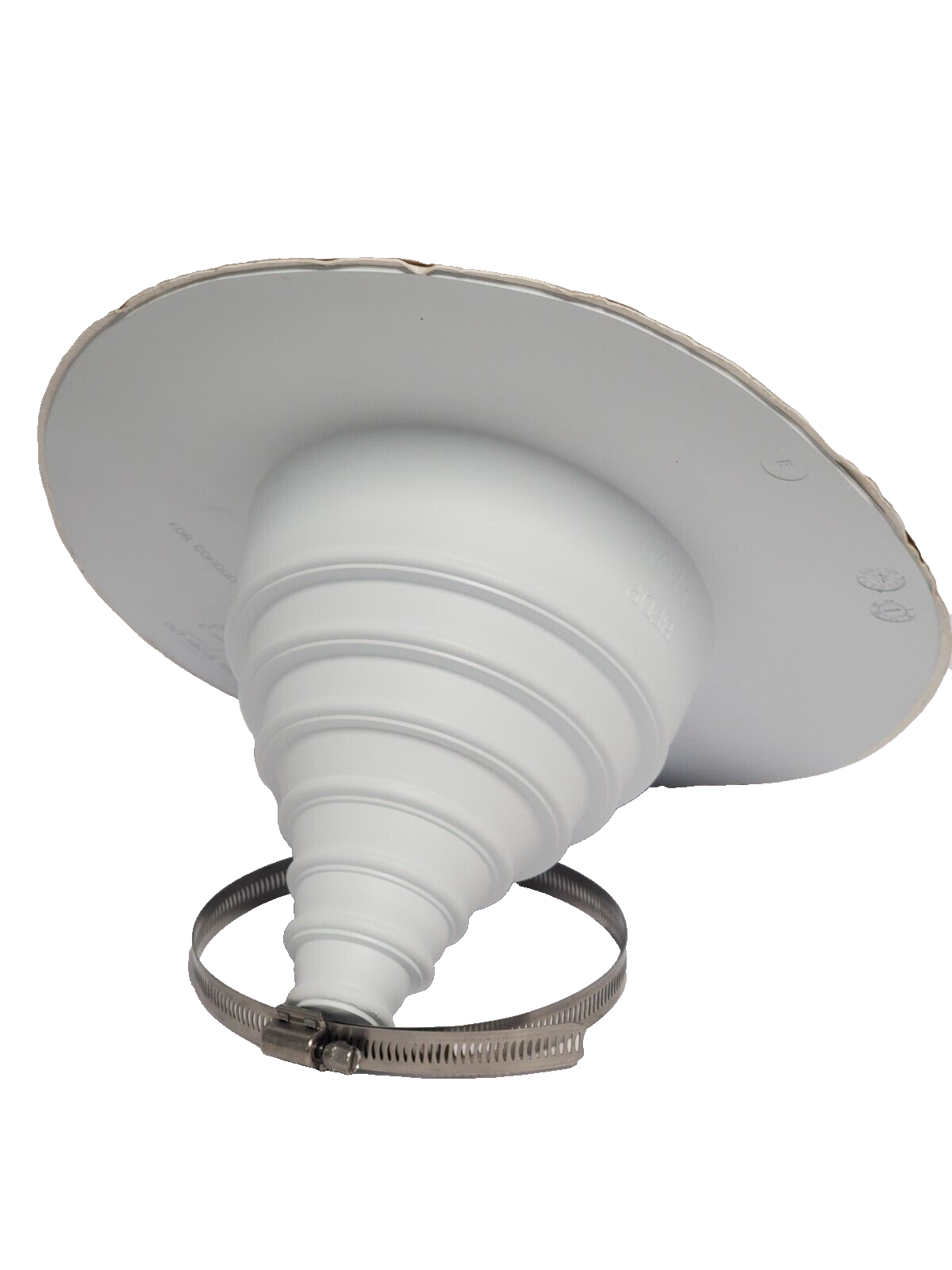 1" - 6" WHITE UNIVERSAL TAPED PIPE BOOT PEEL AND STICK PS