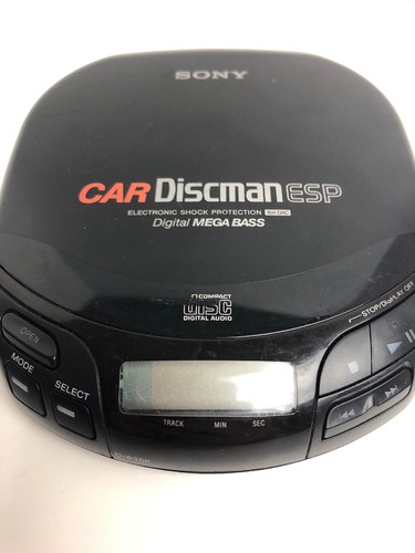 Sony Car Discman ESP D-835K Compact Disc Portable CD Player & Accessories