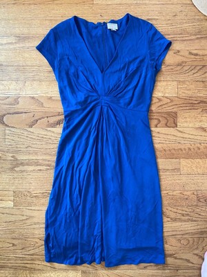 Banana Republic x Issa London Blue Teal Dress Cap Sleeve Knee Length Size 2