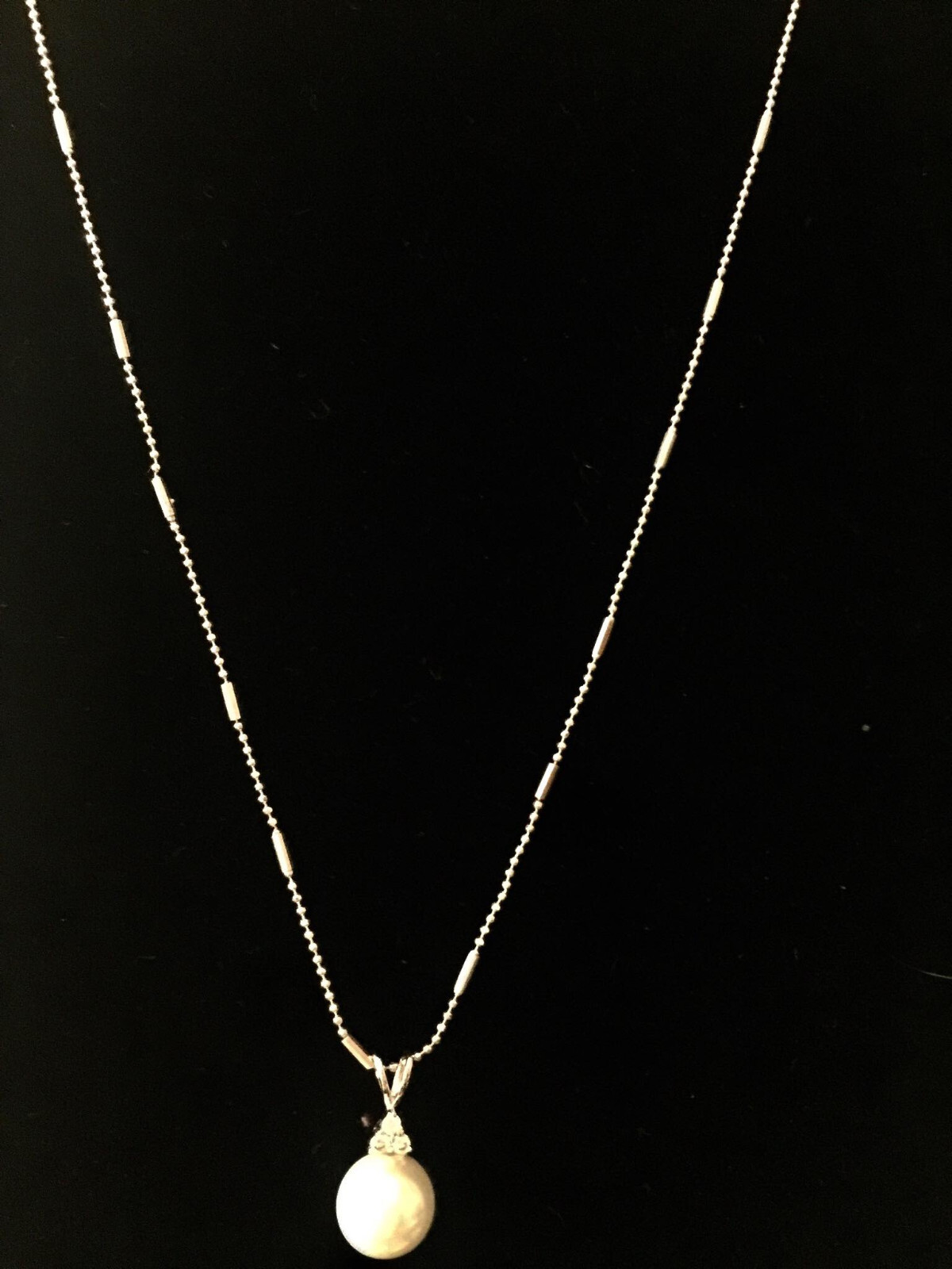 【STONEHENgE】Silver Material Pearl Cubic Necklace SC25A13T StoneHenge Silver Pearl Necklace SC1670 Silver925 Rose Gold