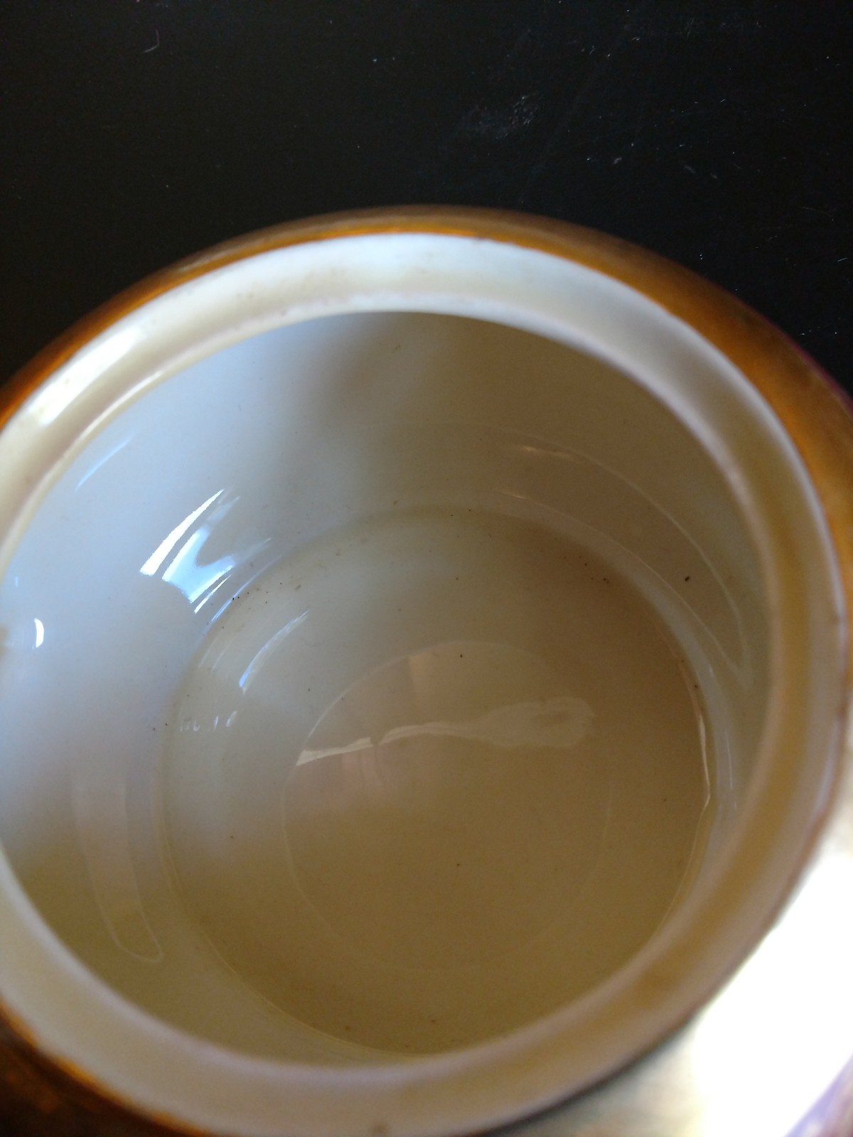 Bromley Sugar Bowl 22KT Painted with Lid  #1015 Hollywood Regency