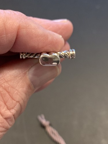 David Yurman Men’s Sterling Silver Chevron Cross Pendant Orig Owner Excellent