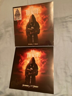 K.K s Priest - Sermons of the Sinner, Silver Vinyl /CD, Auotograph. Judas Priest