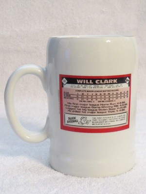 Will Clark Topps Rookie Card Heirloom Tradition Sports Nostalgia Stein Mug