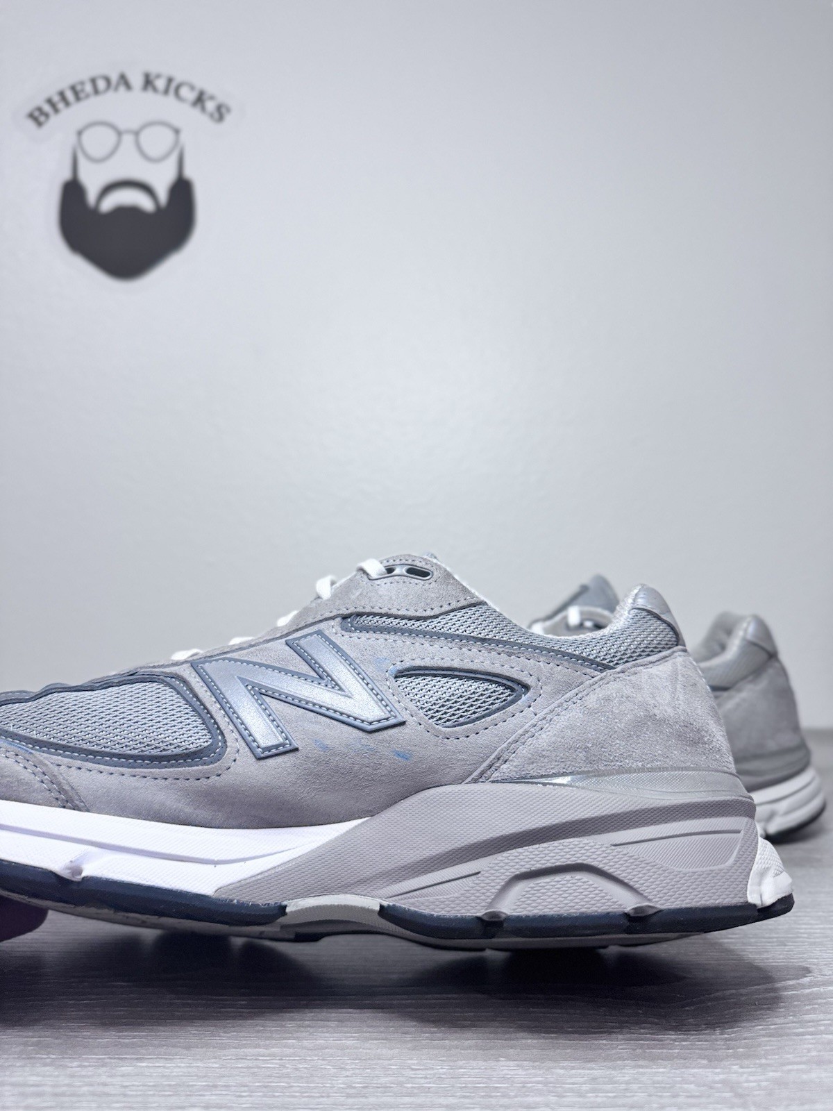 Size 13 - New Balance 990v4 Made in USA 'Grey Silver' U990GR4 Mens