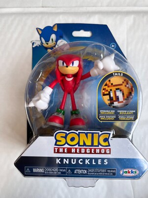 BNIB SONIC THE HEDGEHOG KNUCKLES BENDABLE SPINNABLE DISC JAKKS TOY FIGURE 4''