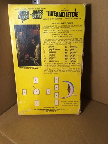 Original 1970s James Bond 007 Tarot Card Set Live And Let Die Complete