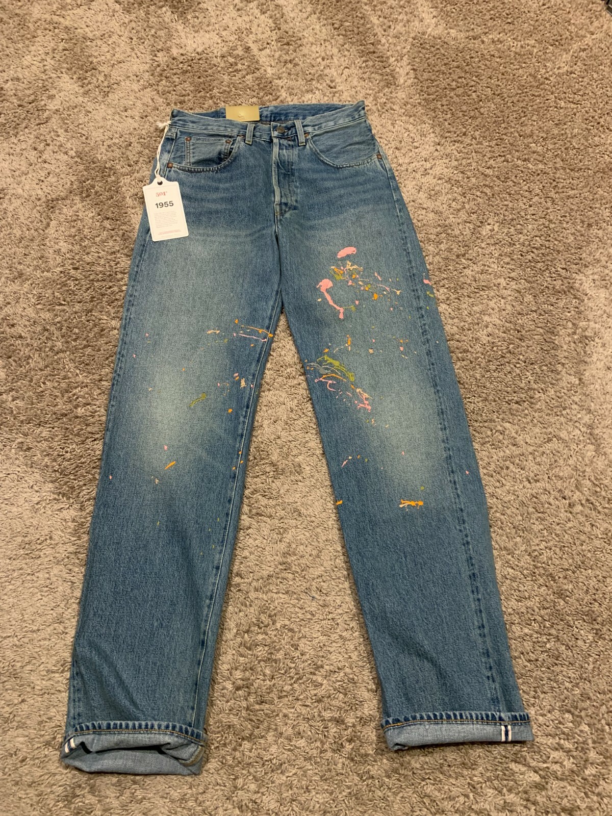 Pre-owned Levi's Lvc 1955 501 Xx Selvedge Jeans Men's 28x34 Rt$345 0065 In Blue
