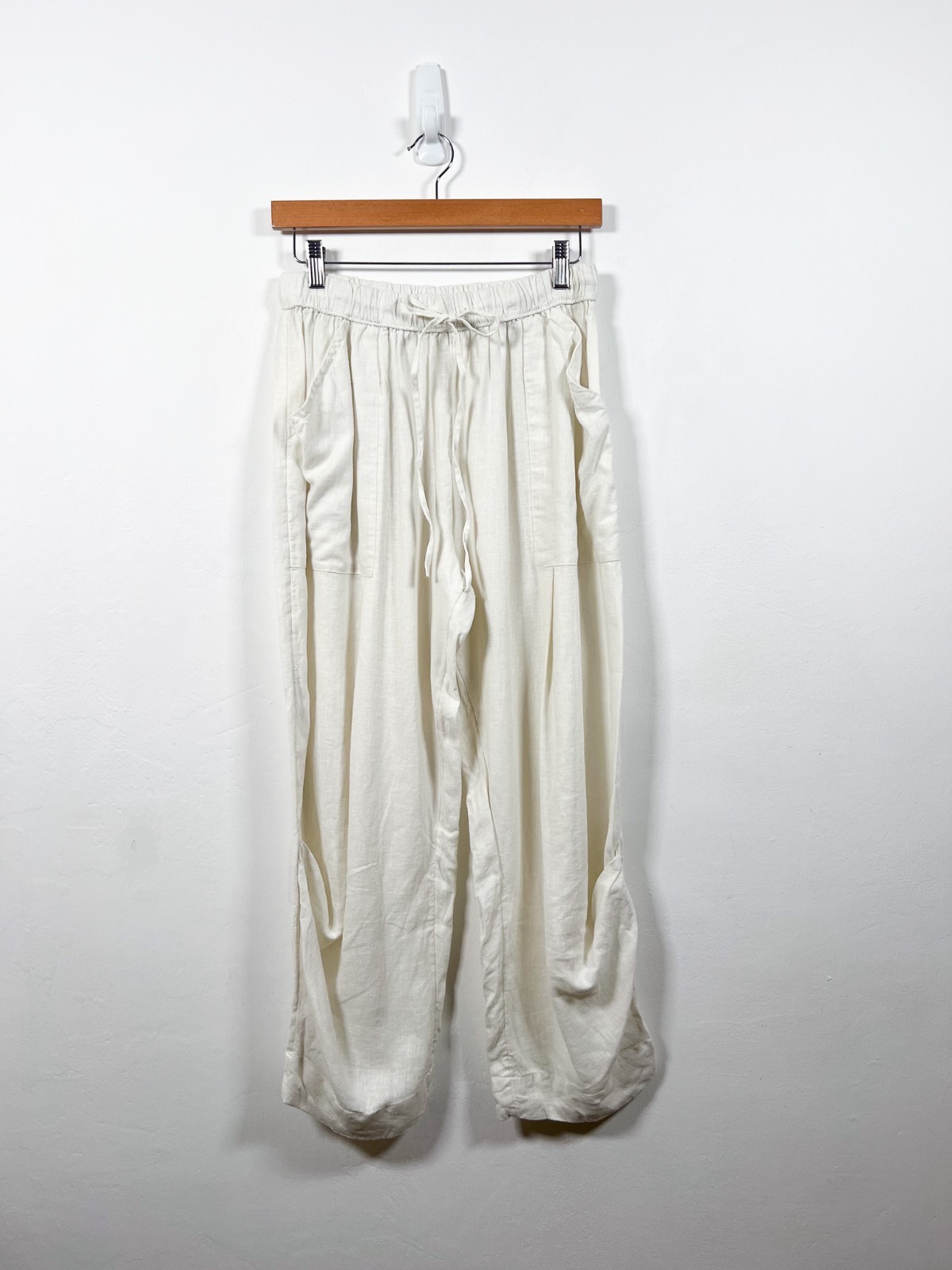 Free People Trousers Size XS Take Me With You Linen Relaxed Baggy Boho Beach