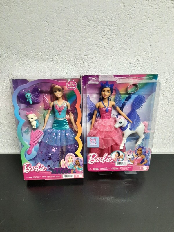 Barbie Dreamtopia Fairytopia Puppenset Neu Einhorn Fee Rosa TÃ¼Rkis Blau Glitzer