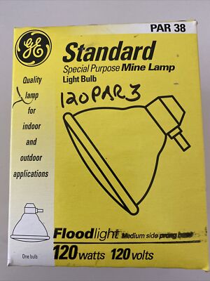 GE 80313 150W 120V Par 38 Special Purpose Mine Lamp