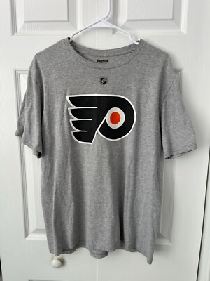 Philadelphia Flyers Gray Ivan Provorov Reebok Shirt L- Mint Condition