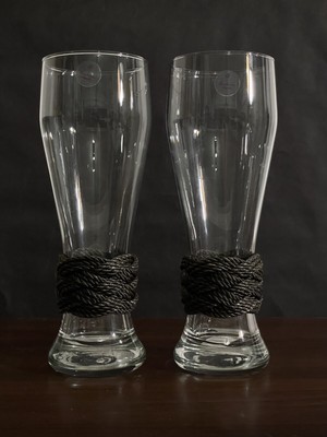 Vintage Pasabahce Turkey Pilsner Glass with Rope