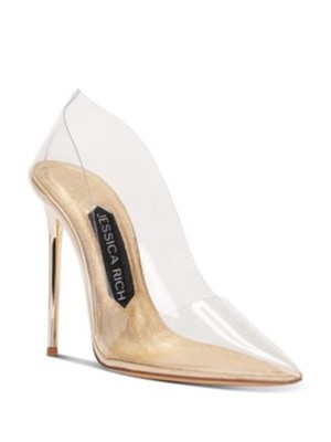 Женские прозрачные модные туфли-лодочки на шпильке без шнуровки с острым носком JESSICA RICH 39