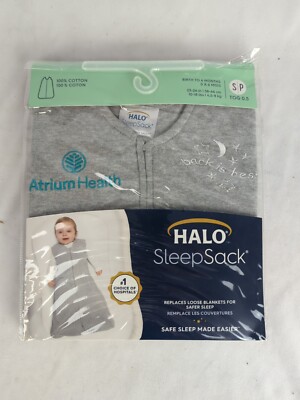 Halo Sleep Sack Swaddle Size Smalll Newborn Birth - 6 Months Gray Atrium Health