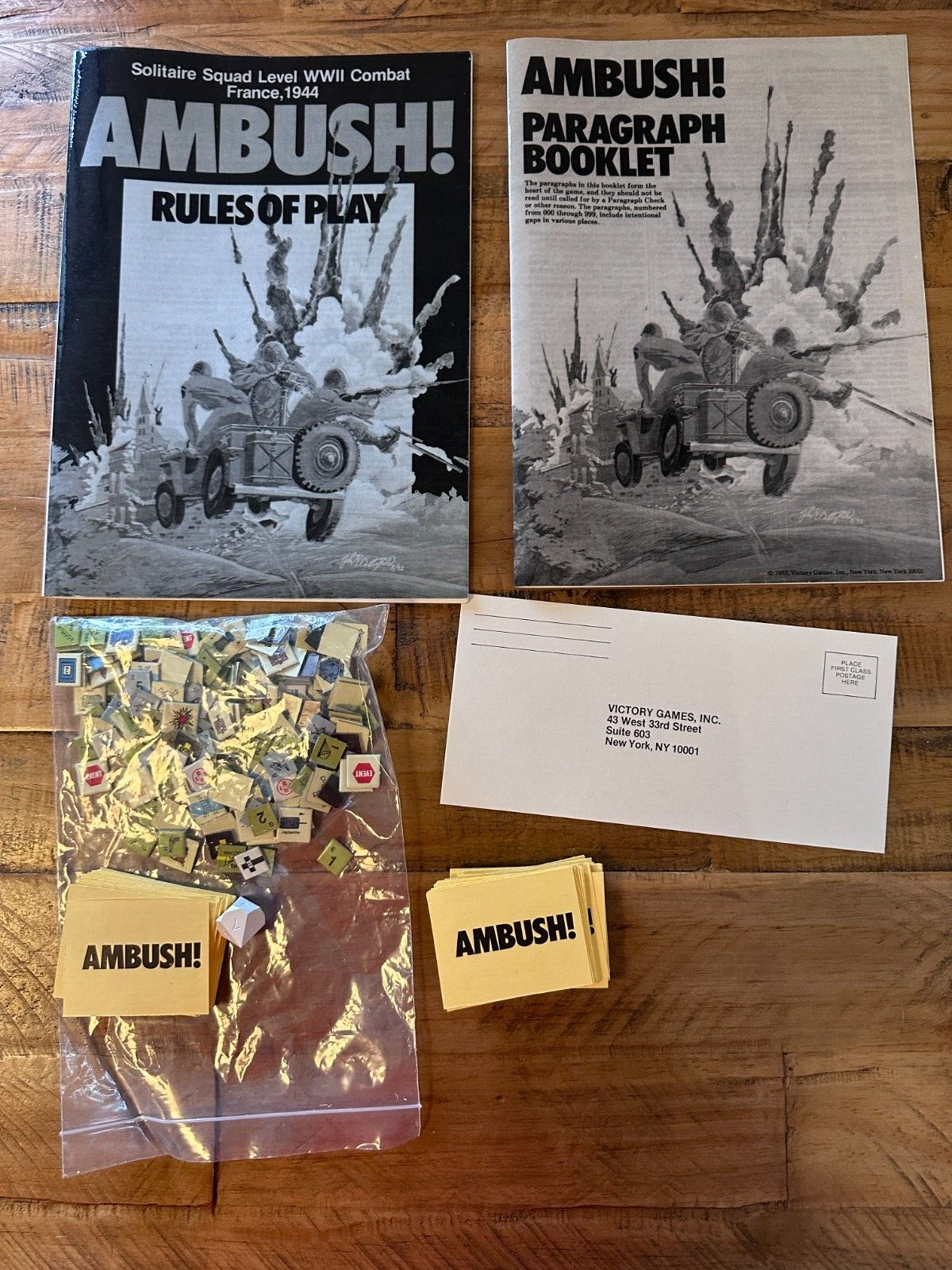 Ambush Solitaire Squad Level WWII Combat France Victory Games wargame