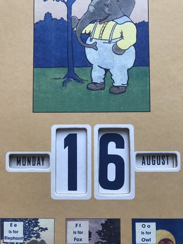 Antique Cavallini and Co Perpetual Calendar, Alphanet Animals