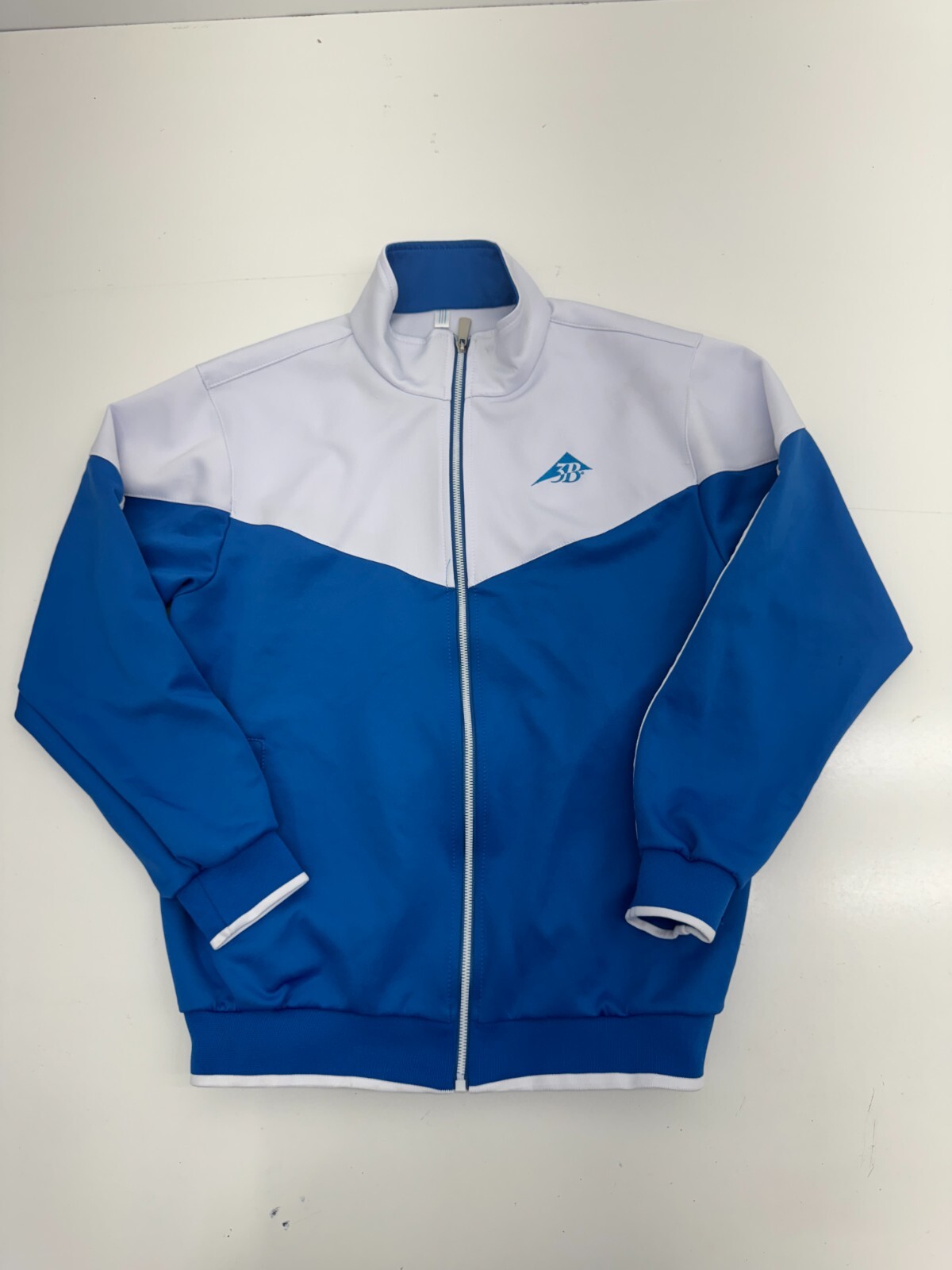 Shein Blue White Fullzip Athletic Jacket Mens Size XL | eBay