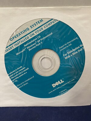 New Dell OS Reinstallation CD Microsoft Windows XP Professional SP 3 - 2009