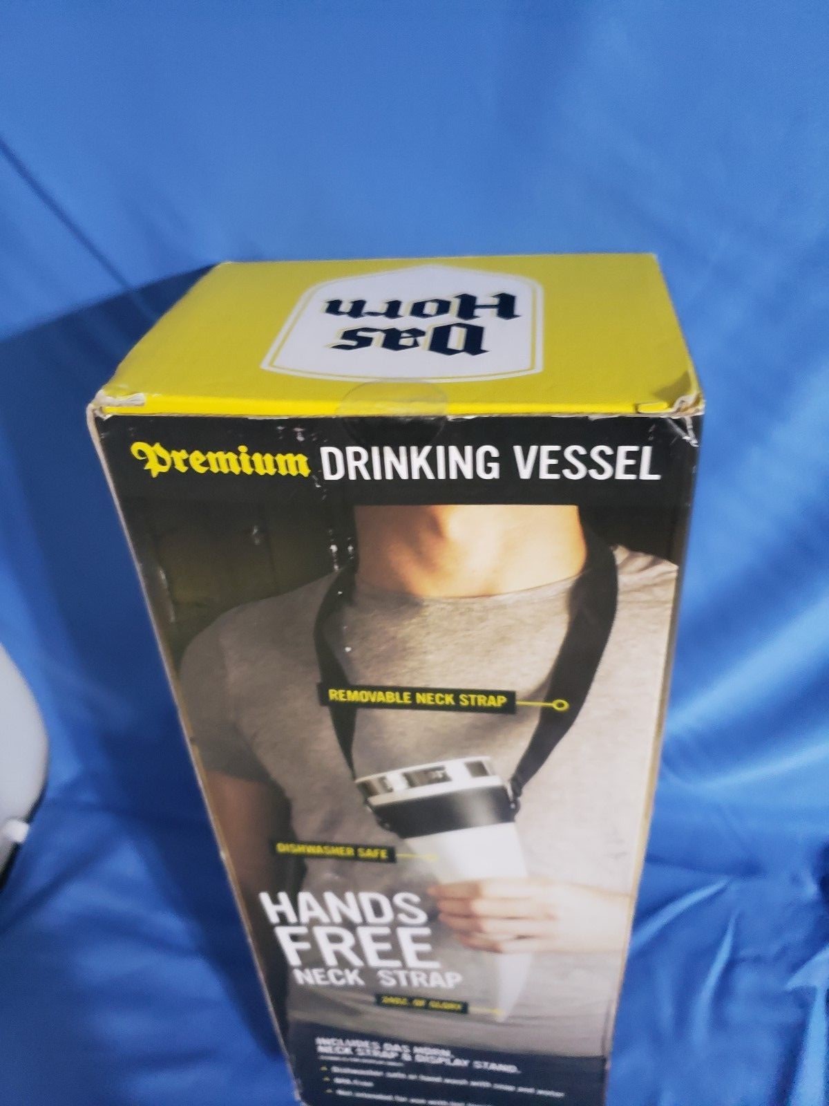 Das Horn Viking Drinking Vessel with Stand & Neck Strap 24oz Beer Mug Jug Gift