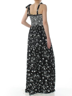 FREE PEOPLE $148 Womens New 1764 Black Floral Wide Leg Jumpsuit XS B+B