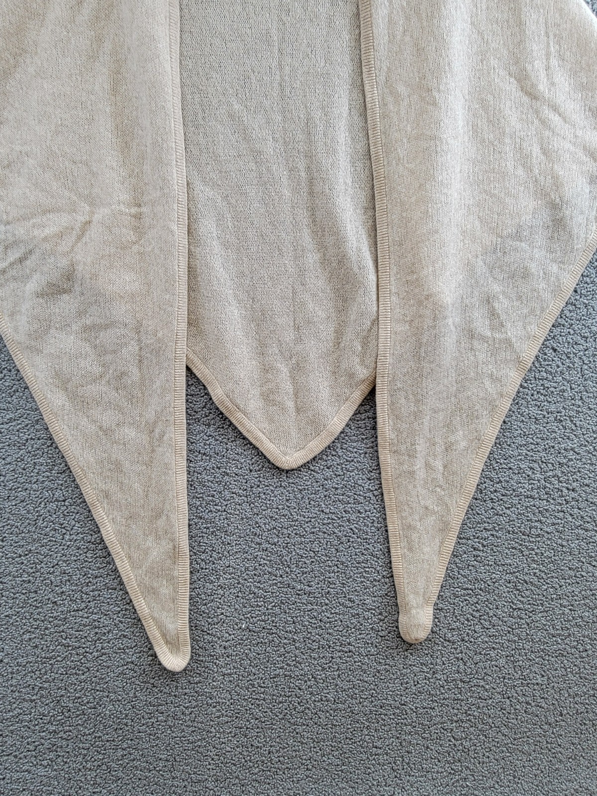 Vince Cashmere Featherweight Triangle Wrap Women's One Size Oak Ribbed Edge - Picture 4 of 13