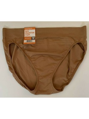 

Коричневые нейлоновые однотонные трусы Warner Intimates на каждый день с высоким вырезом, размер: S\P, Коричневый, RT5501P