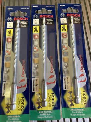 LOT  3 NEW Bosch Daredevil 5/32 Multi Material Tungsten Carbide Drill Bit MP 02