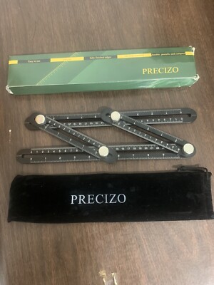 PRECIZO Multi-Function Ruler Template Tool Multi Angle Measuring Ruler NEW w/BOX