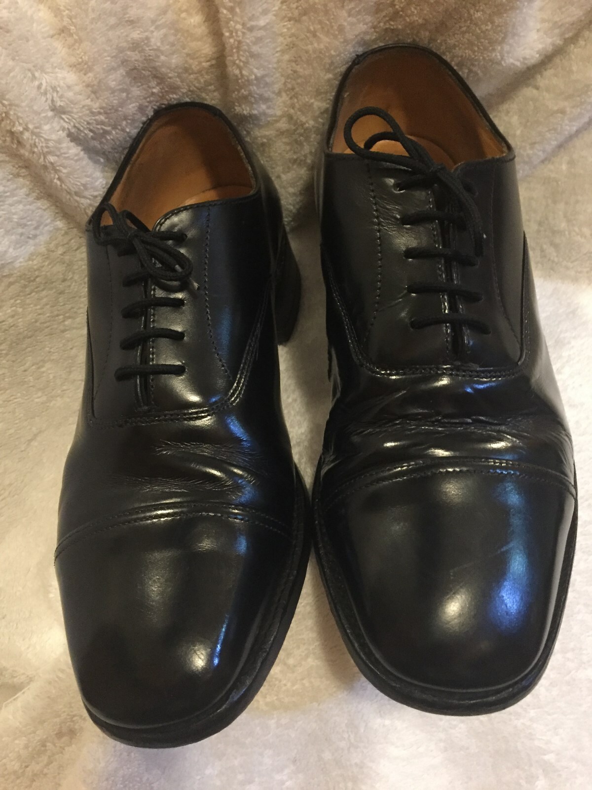 MENS SANDERS BLACK OXFORD SHOES UK 7 | eBay
