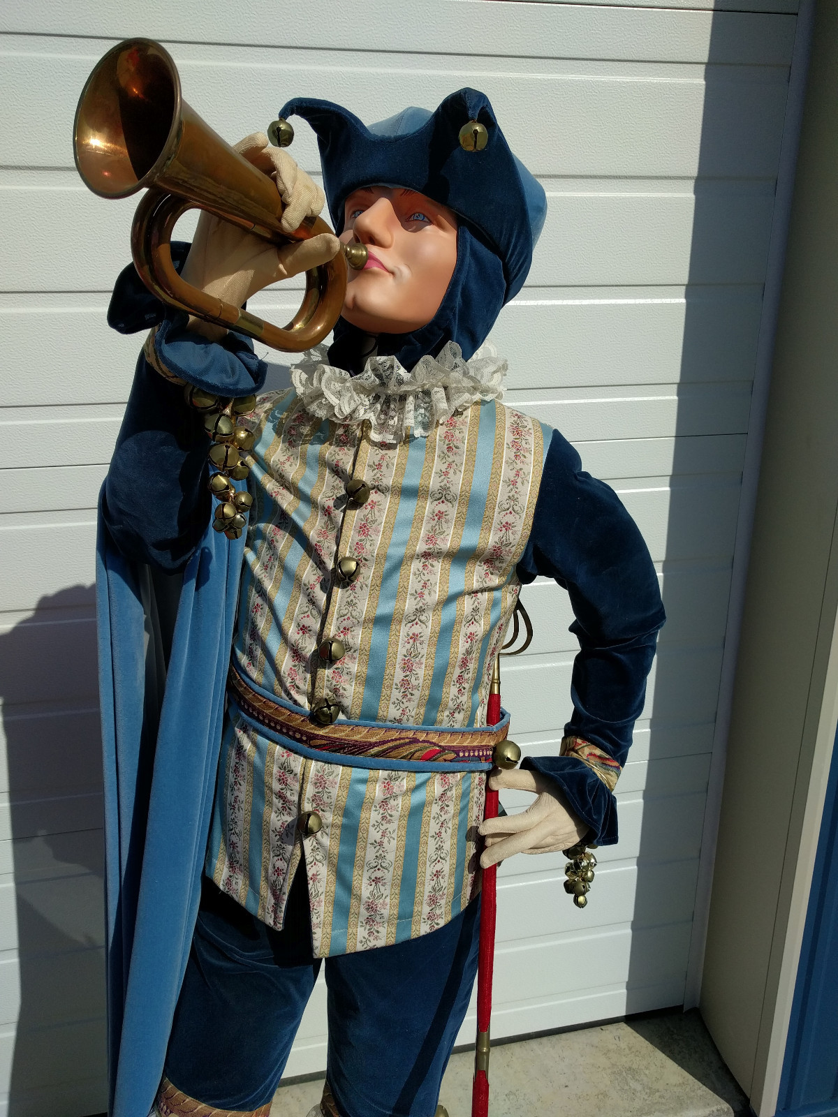 Vintage Life Size Renaissance Musician Mannequins Theater Fair Character Props