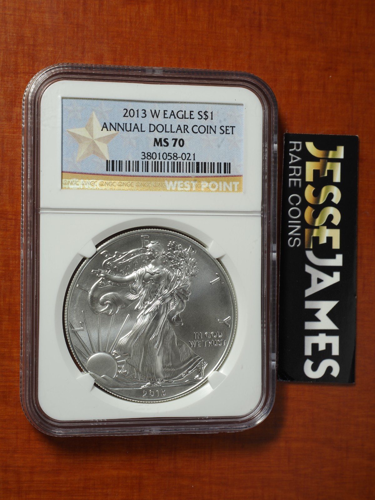 2013-W アメリカ イーグル銀貨 NGC MS70 ER Star Label