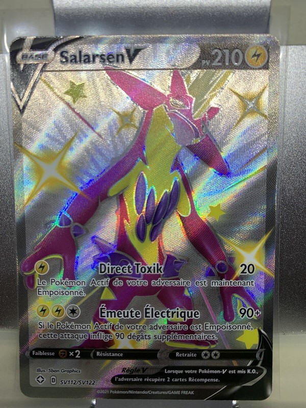 Carte PokÃ©Mon Salarsen V Sv112/Sv122 Fa Shiny Eb4.5 DestinÃ©Es Radieuses Neuf Fr