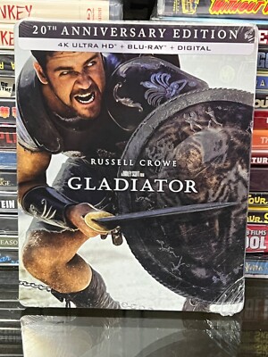 Gladiator (4K ULTRA HD + BLU-RAY) 20th Anniversary Edition Steelbook! BRAND NEW!